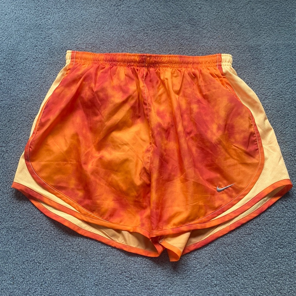 Nike Dri-Fit running shorts Orange Tye-Dye Sise S